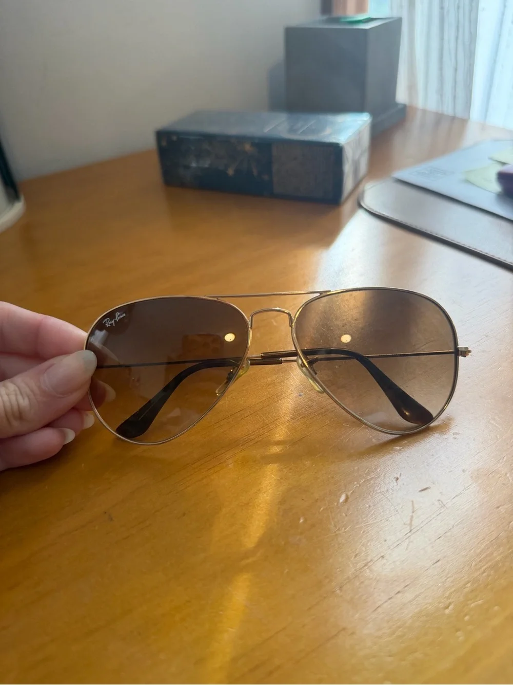 Ray-Ban Aviator Sunglasses Gold Frame with Brown Gradient Lenses